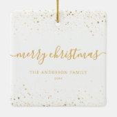 Merry Christmas 6 Photo Collage Tree セラミックオーナメント (裏面)