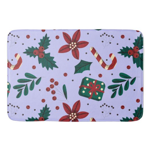 Merry Christmas Abstract Pattern バスマット (正面)