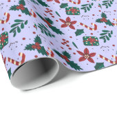 Merry Christmas Abstract Pattern ラッピングペーパー (ロールコーナー)