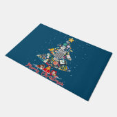 Merry Christmas Accountant Santa Xmas Tree CPA Acc ドアマット (アングル)