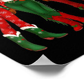 Merry Christmas African American Afro Cowgirl West ポスター (角)