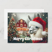 Merry Christmas Alpaca ポストカード (正面/裏面)