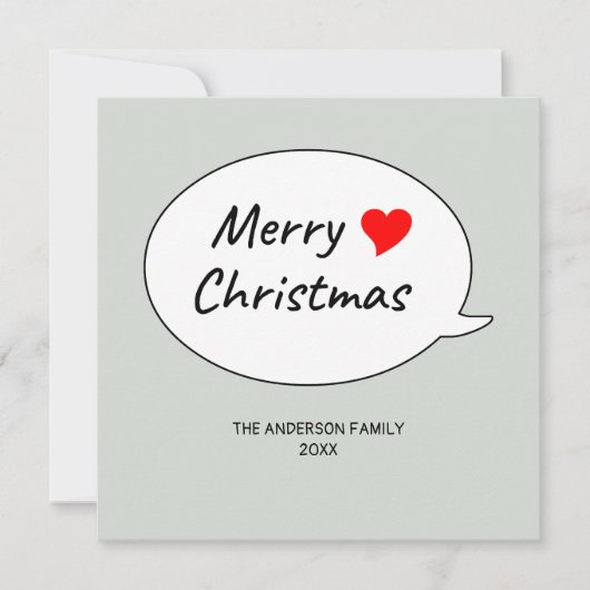 Merry Christmas and a Beautiful heart シーズンカード (正面)