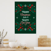 Merry Christmas and a Happy New Yearポスター24x36 ポスター (キッチン)