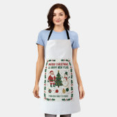 Merry Christmas and a Happy New Year エプロン (着用した状態)