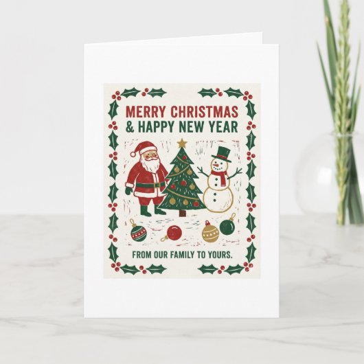 Merry Christmas and a Happy New Year カード (正面)