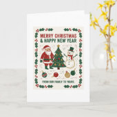 Merry Christmas and a Happy New Year カード (黄色い花)