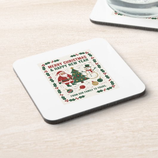 Merry Christmas and a Happy New Year コースター (左側)