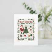 Merry Christmas and a Happy New Year シーズンポストカード (スタンド正面)