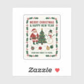 Merry Christmas and a Happy New Year シール (シート)