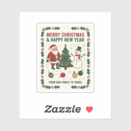 Merry Christmas and a Happy New Year シール