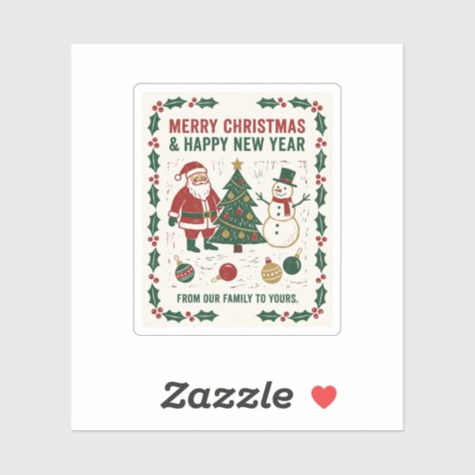 Merry Christmas and a Happy New Year シール (シート)