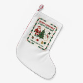 Merry Christmas and a Happy New Year スモールクリスマスストッキング (正面 (吊り時))