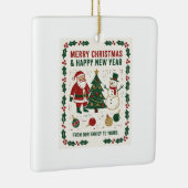 Merry Christmas and a Happy New Year セラミックオーナメント (右)