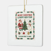 Merry Christmas and a Happy New Year セラミックオーナメント (左)