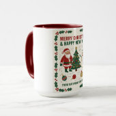 Merry Christmas and a Happy New Year マグカップ (正面左)