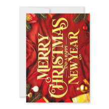 "Merry Christmas and a Happy New Year" Festlich