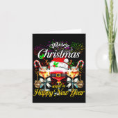 Merry Christmas And A Happy New Year Firework Wine カード (正面)