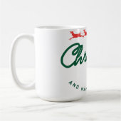Merry Christmas and happy New Year  コーヒーマグカップ (左)