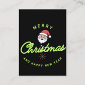 Merry Christmas and Happy New Year コーリングカード (裏面)