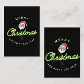 Merry Christmas and Happy New Year コーリングカード (正面/裏面)