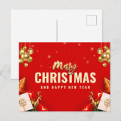 Merry Christmas and Happy New Year  シーズンポストカード (正面/裏面)