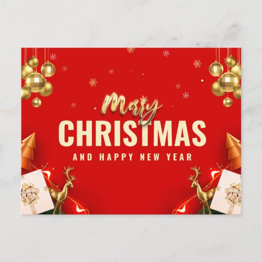 Merry Christmas and Happy New Year  シーズンポストカード (正面)