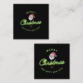 Merry Christmas and Happy New Year スクエア名刺 (正面/裏面)