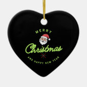 Merry Christmas and Happy New Year セラミックオーナメント (正面)