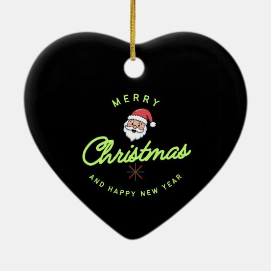 Merry Christmas and Happy New Year セラミックオーナメント (裏面)