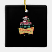 Merry Christmas and Happy New Year セラミックオーナメント (正面)