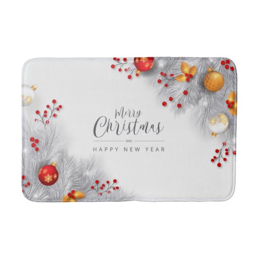 Merry Christmas And Happy New Year バスマット (正面)