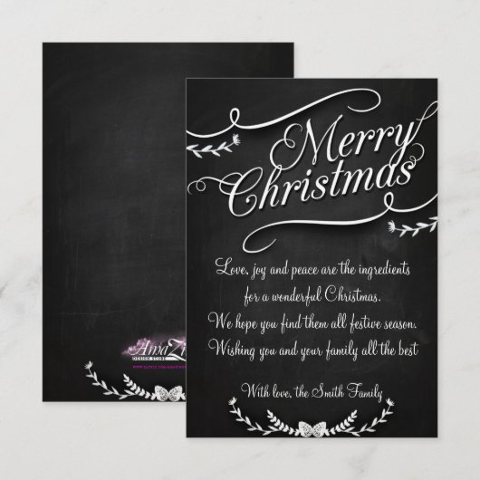 Merry Christmas and Happy New Year 招待状 (正面/裏面)