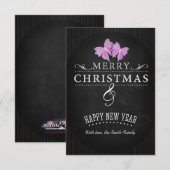 Merry Christmas and Happy New Year 招待状 (正面/裏面)