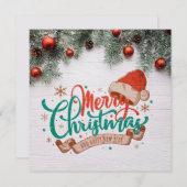 Merry Christmas And Happy New Year 招待状 (正面/裏面)