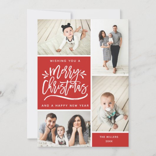 Merry Christmas and Happy New Year 数々の Photo シーズンカード (正面)
