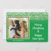 Merry Christmas And Happy New Year 独身の Photo シーズンカード (正面)