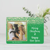 Merry Christmas And Happy New Year 独身の Photo シーズンカード (スタンド正面)