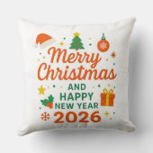 Merry Christmas and Happy New Year 2026 クッション (裏面)