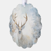 Merry Christmas and Happy New Year Buck オーナメントカード (左)