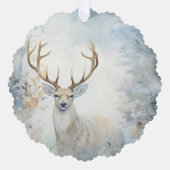 Merry Christmas and Happy New Year Buck オーナメントカード (正面)