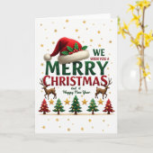 Merry Christmas and Happy New Year Card カード (黄色い花)