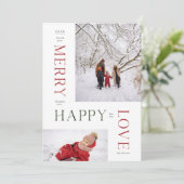 Merry Christmas and Happy New Year photo シーズンカード (スタンド正面)