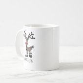 Merry Christmas and Stressmas with Rudolph コーヒーマグカップ (正面左)