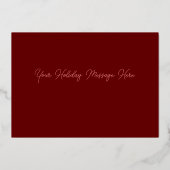 Merry Christmas and Your Photo 箔シーズンカード (裏面)