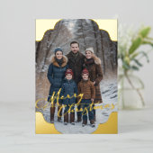Merry Christmas and Your Photo 箔シーズンカード (立ち正面)
