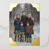Merry Christmas and Your Photo 箔シーズンカード (正面)