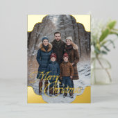 Merry Christmas and Your Photo 箔シーズンカード (立ち正面)