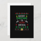 Merry Christmas Animal Filthy Ya Shirt Funny Xmas  招待状 (正面/裏面)