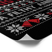 Merry Christmas Animal Filthy Ya Ugly Style Xmas  ポスター (角)